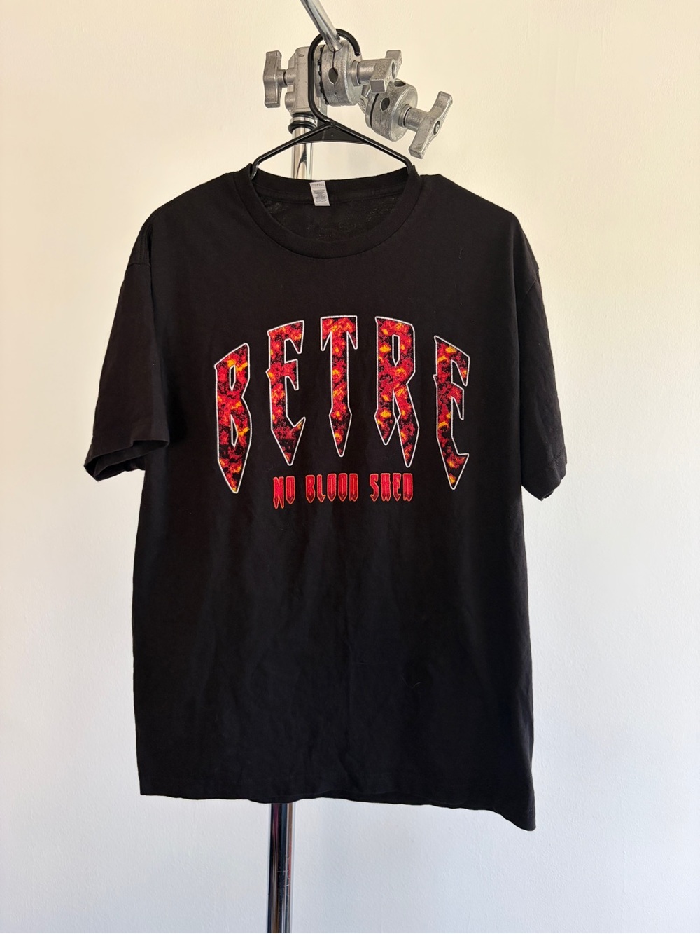 Betre Graphic Short-Sleeve Tee in Black with Red Accent